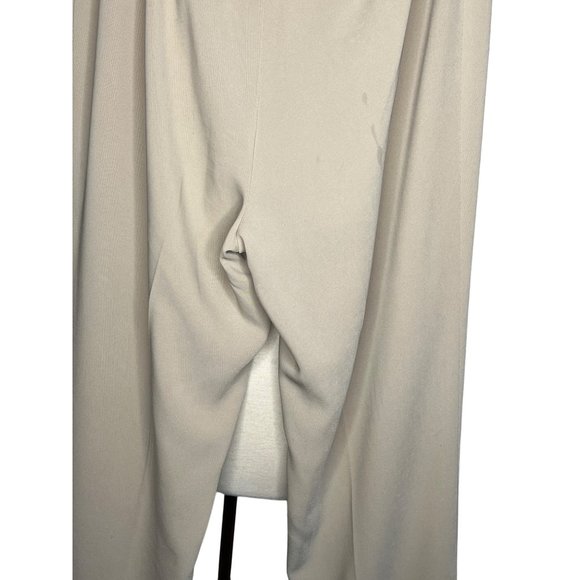 Jones New York dress pants size 10 beige fully lined wide leg zipper USA FLAW - Picture 7 of 16